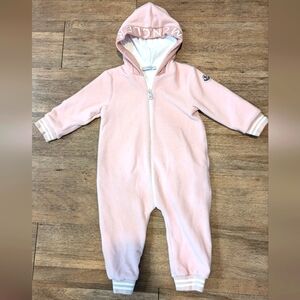 Moncler Boy's Logo-Print Hooded Playsuit